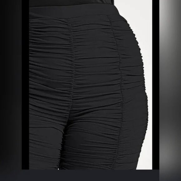 Women's Venus Black Ruched Pants Size S - Picture 2 of 10